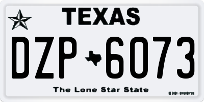 TX license plate DZP6073