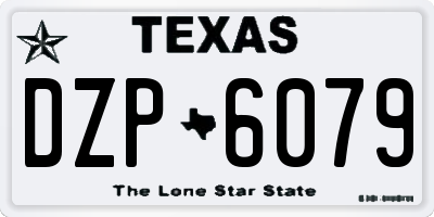 TX license plate DZP6079