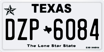 TX license plate DZP6084