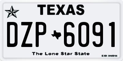TX license plate DZP6091