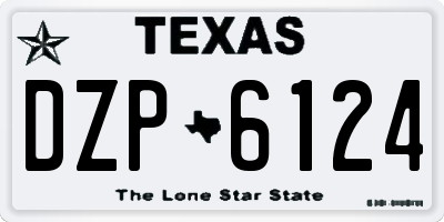 TX license plate DZP6124
