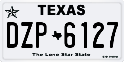 TX license plate DZP6127