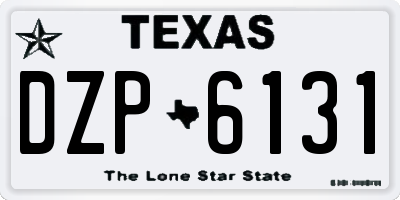 TX license plate DZP6131