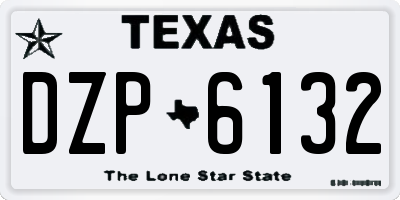 TX license plate DZP6132