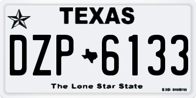 TX license plate DZP6133
