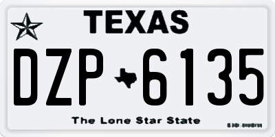 TX license plate DZP6135