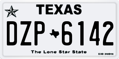TX license plate DZP6142
