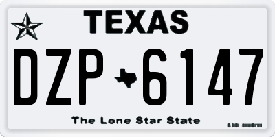TX license plate DZP6147