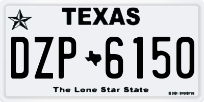 TX license plate DZP6150