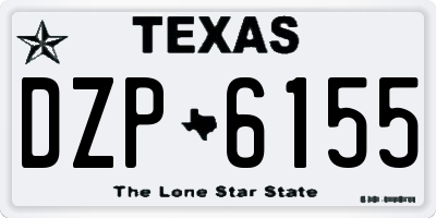 TX license plate DZP6155