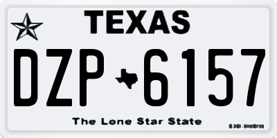 TX license plate DZP6157