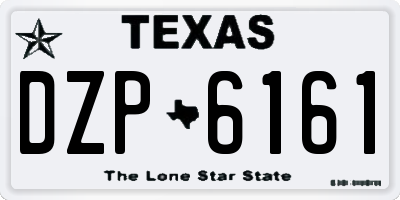 TX license plate DZP6161
