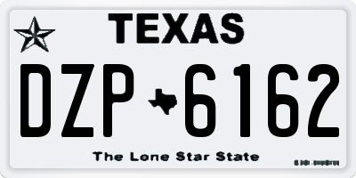 TX license plate DZP6162