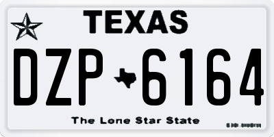 TX license plate DZP6164
