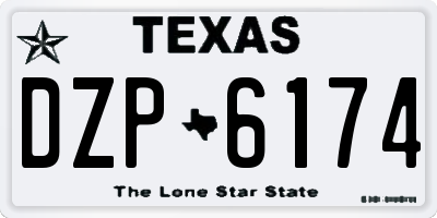 TX license plate DZP6174