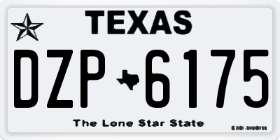 TX license plate DZP6175