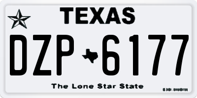 TX license plate DZP6177