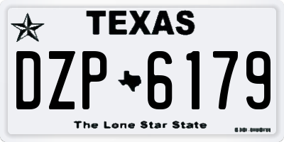 TX license plate DZP6179