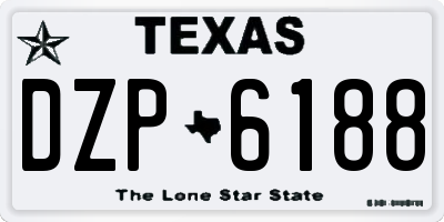 TX license plate DZP6188