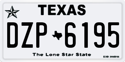 TX license plate DZP6195