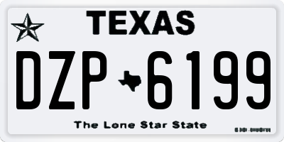TX license plate DZP6199