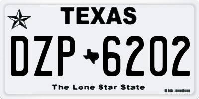 TX license plate DZP6202