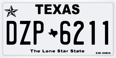 TX license plate DZP6211