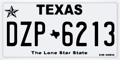 TX license plate DZP6213