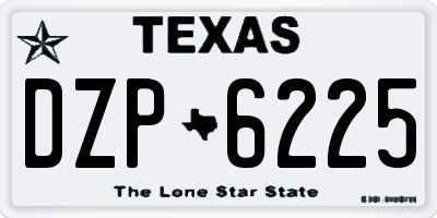TX license plate DZP6225