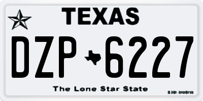 TX license plate DZP6227