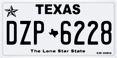 TX license plate DZP6228