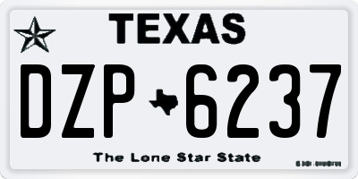 TX license plate DZP6237