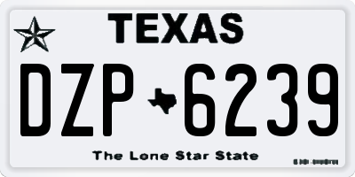 TX license plate DZP6239