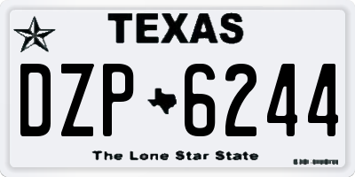 TX license plate DZP6244