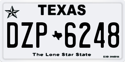 TX license plate DZP6248