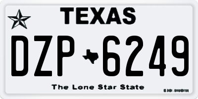 TX license plate DZP6249