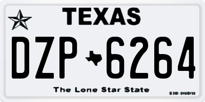 TX license plate DZP6264