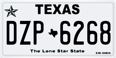 TX license plate DZP6268