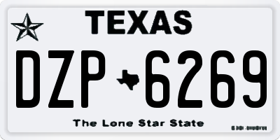 TX license plate DZP6269
