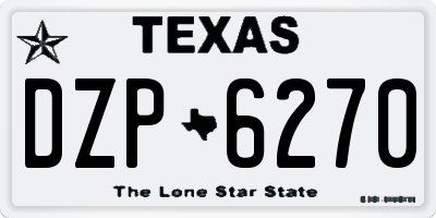 TX license plate DZP6270