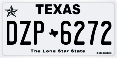 TX license plate DZP6272