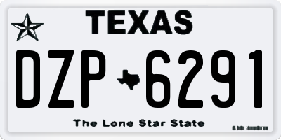 TX license plate DZP6291
