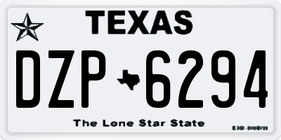 TX license plate DZP6294