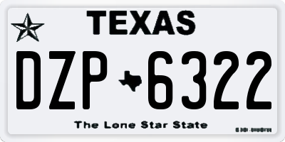 TX license plate DZP6322