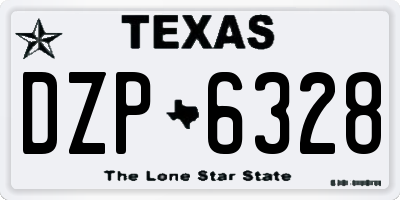TX license plate DZP6328