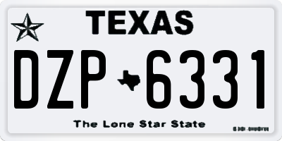 TX license plate DZP6331