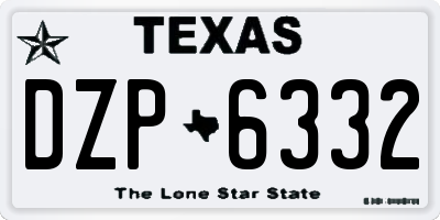TX license plate DZP6332