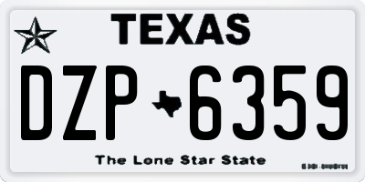 TX license plate DZP6359