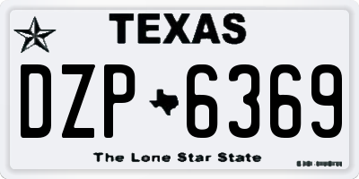 TX license plate DZP6369