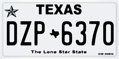 TX license plate DZP6370